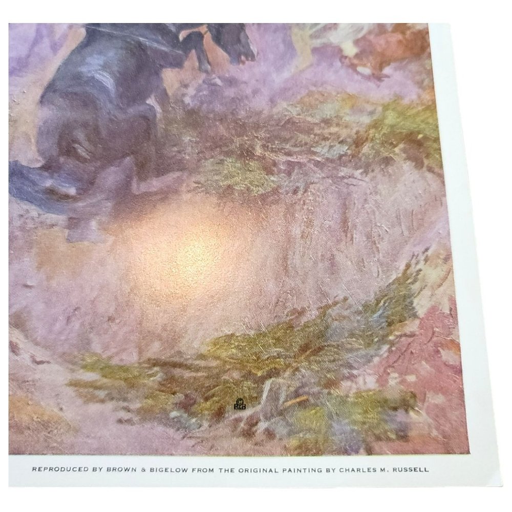Charles M. Russell Art Prints Bronc to Breakfast + Wild Horse Hunters LI510 - Picture 5 of 7